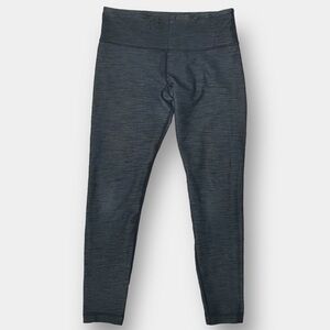 Lululemon Slub Denim Black Dark Gray Capri Cropped Leggings Size 6